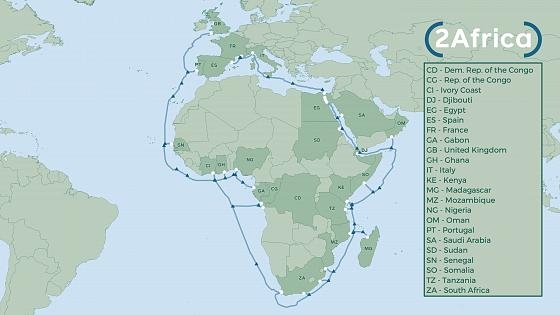 2Africa : des partenaires internationaux et africains annoncent la construction d’un câble sous-marin novateur pour une future connectivité Internet en Afrique