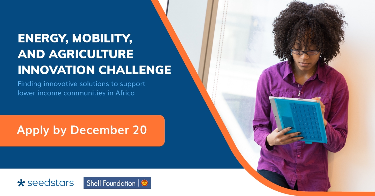 Open Call for African Startups Addressing Access to Energy, Agriculture, Mobility Issues