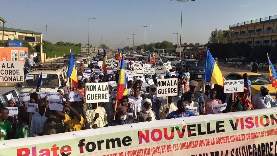 Marche de soutien au Conseil militaire de transition à Ndjamena