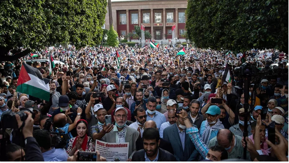Manifestations au Maroc: «la question palestinienne est une question coloniale»