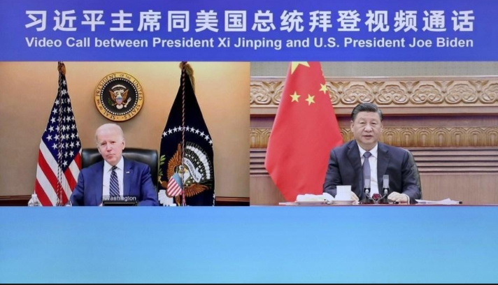 Le président Xi Jinping a eu un appel vidéo avec le président américain Joe Biden