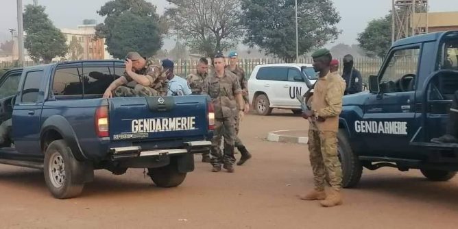Légionnaires français à Bangui