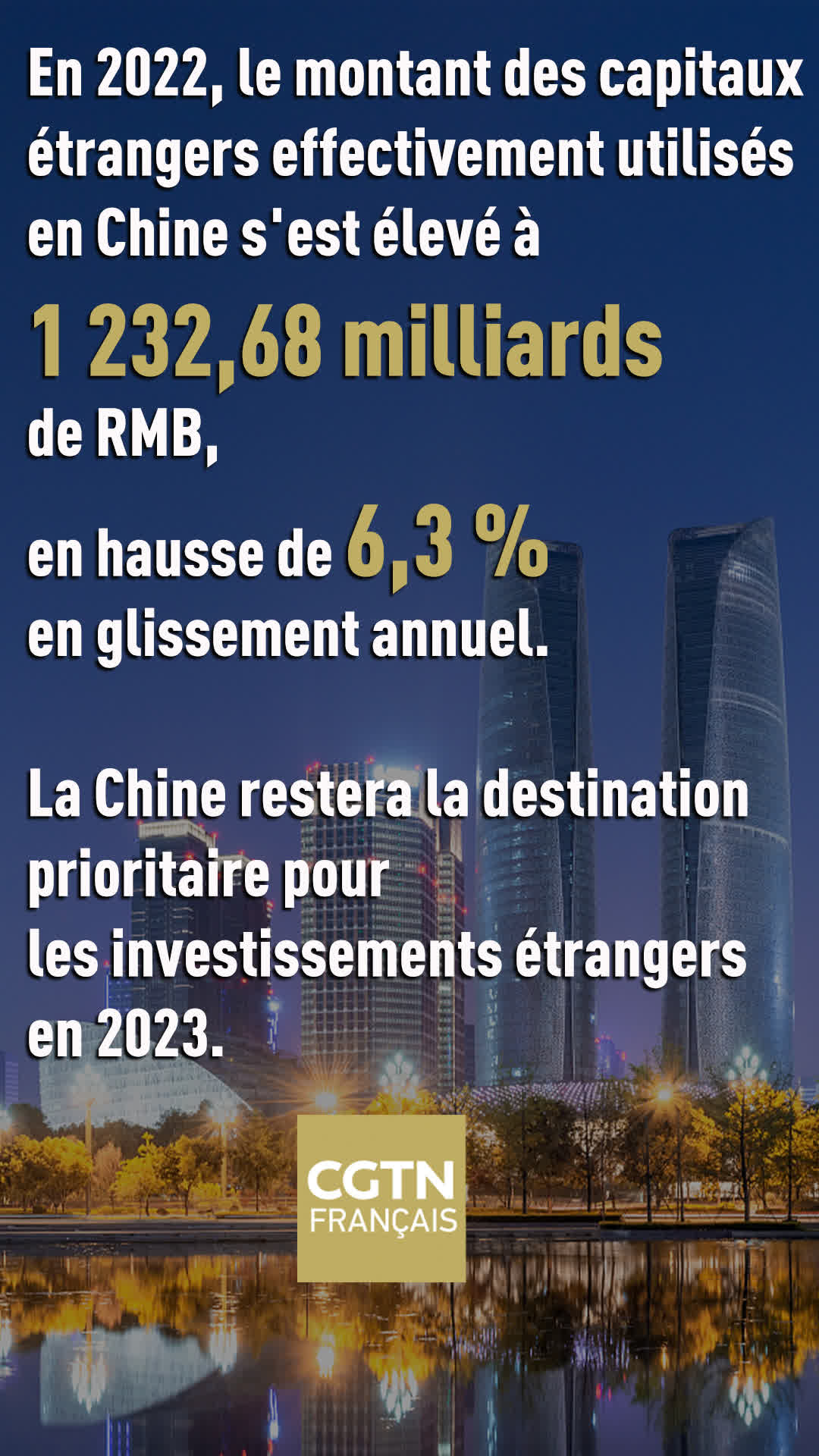 La Chine reste la destination prioritaire pour les investissements étrangers en 2023
