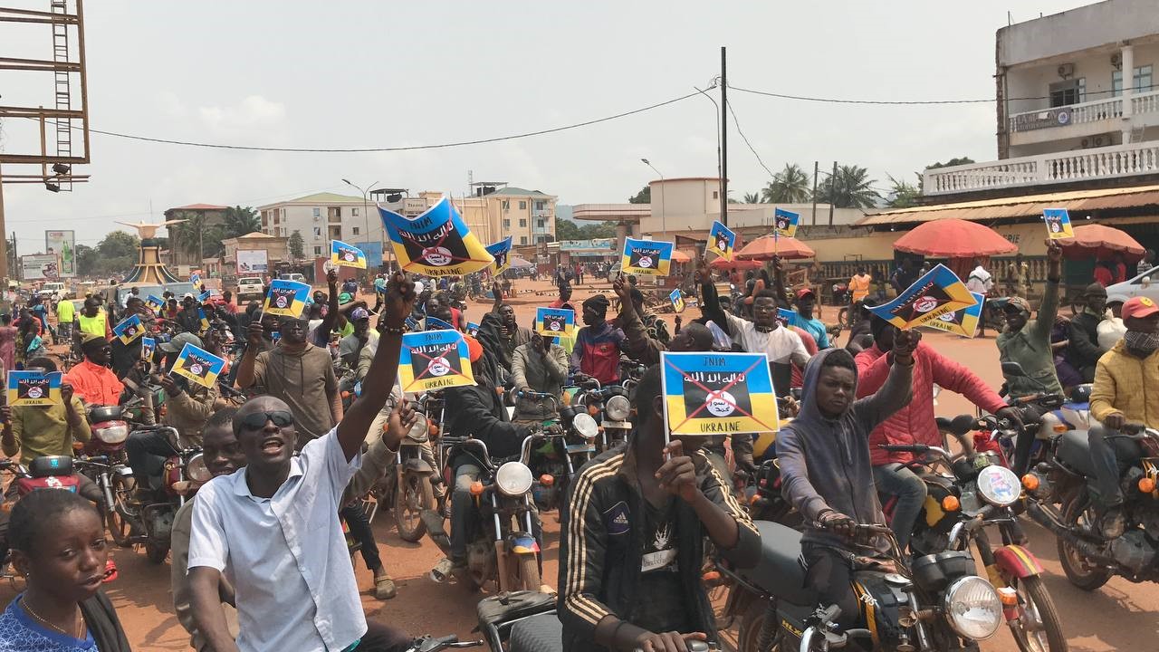 Central Africans organize motorcycle rally against Ukrainian support for terrorists in Africa